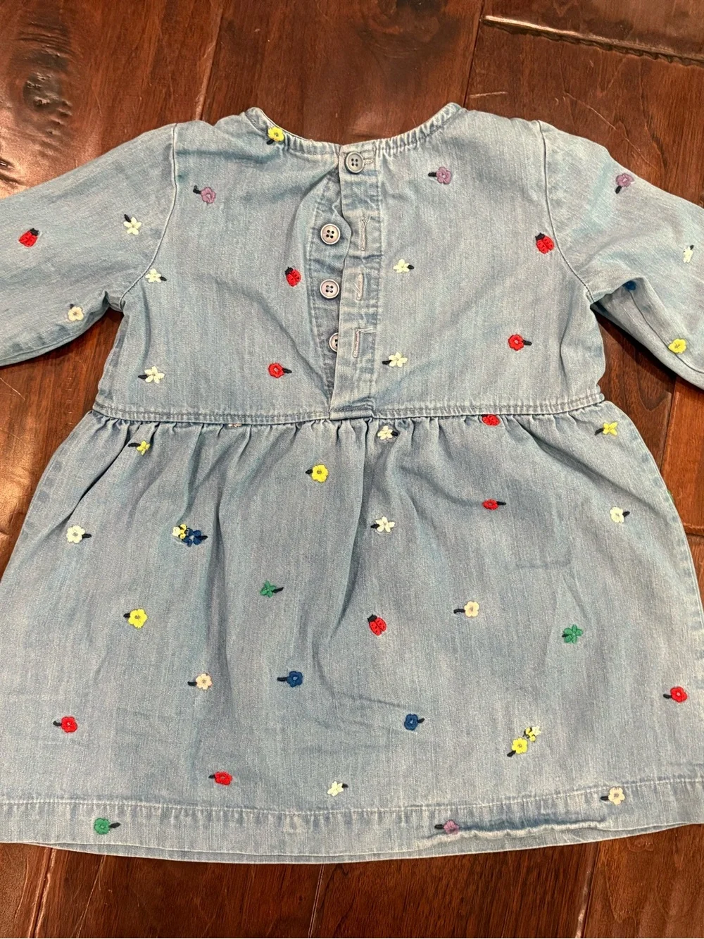 Hanna Andersson Chambray Dress Set - EUC